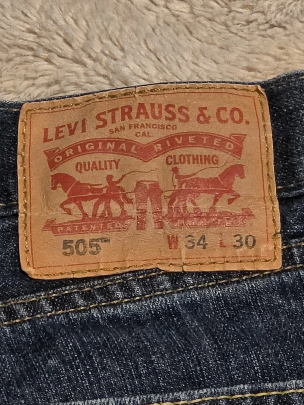 Levi's 505 Men's Blue Straight-Leg Jeans Size 34X30